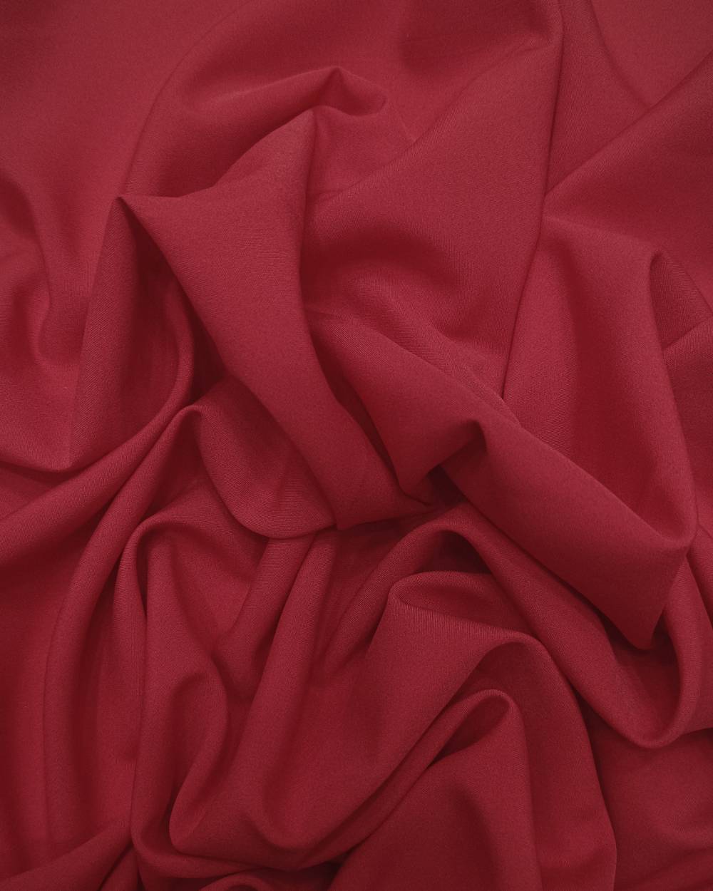 Plain Butter Crepe(American) Crimson Colour 42 Inches Width