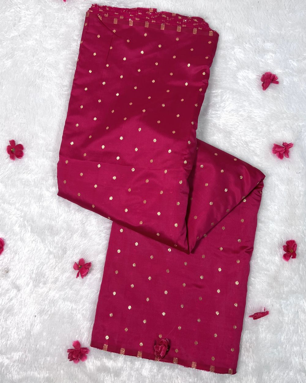 Taffeta Work Deep Dark Pink Colour 60 Inches Width