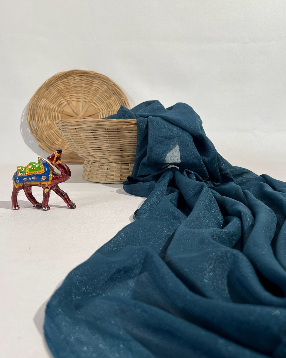 Plain Star Georgette Kerosene Colour 44 Inches Width