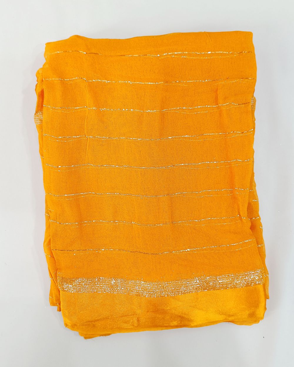 Pure Viscose Saree Without Blouse Mango yellow Colour
