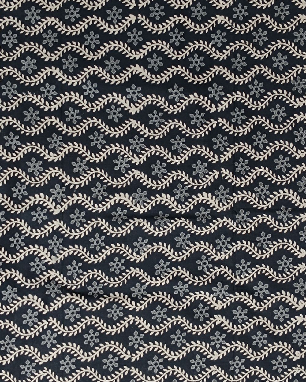 Hand Block Printed Cotton Monochrome Black Colour 42 Inches Width