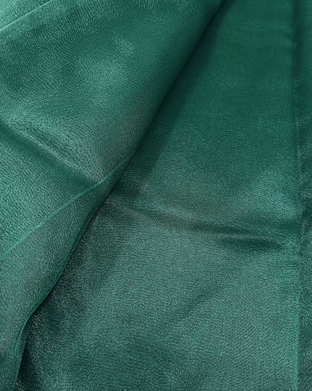 Plain Organza Peacock Green Colour 45 Inches Width