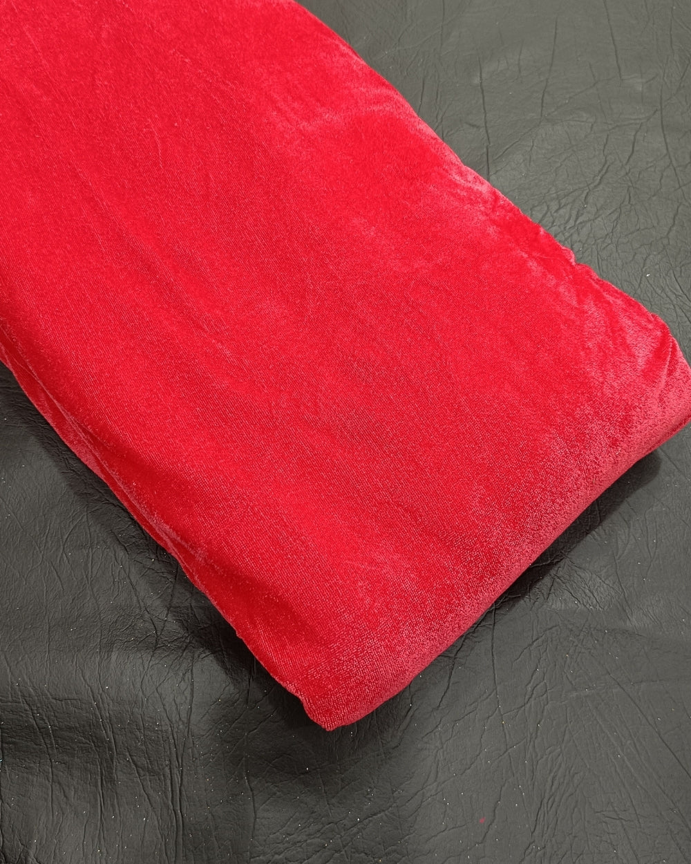 Plain Velvet Coral Red Colour 60 Inches Width