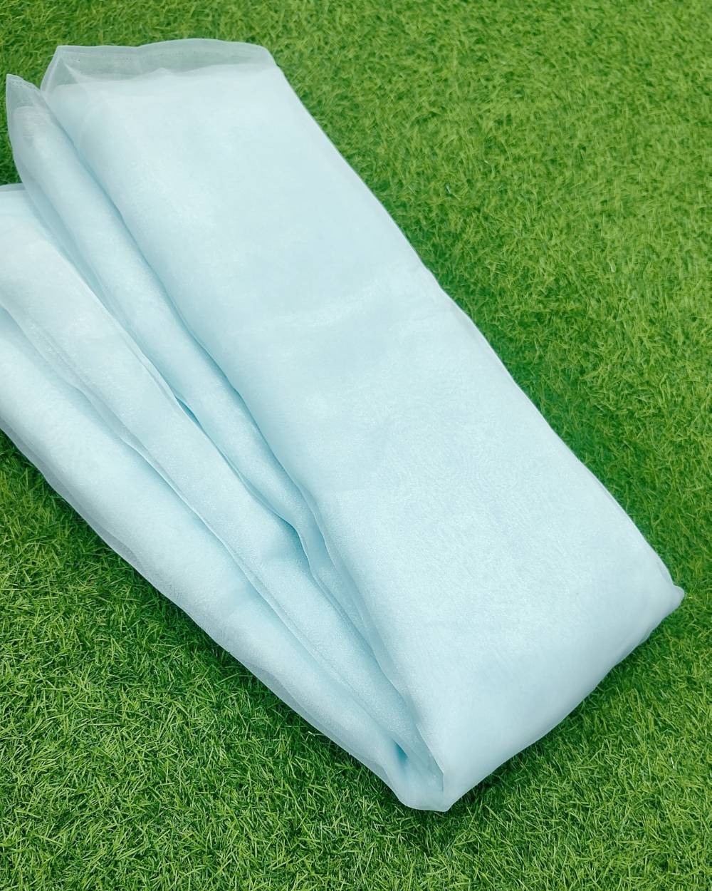 Plain Organza Light Sky Blue Colour 45 Inches Width