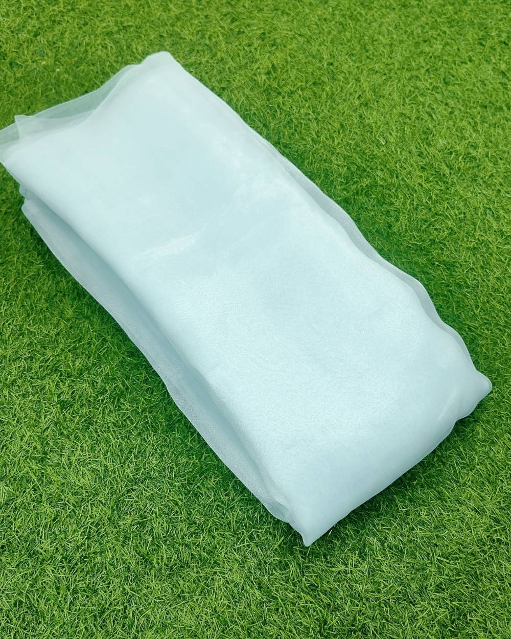 Plain Organza Light Sky Blue Colour 45 Inches Width