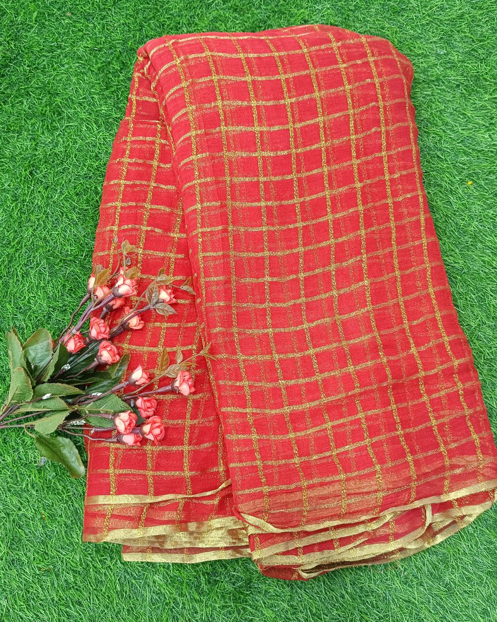 Viscose Work Light Red Colour 43 Inches Width