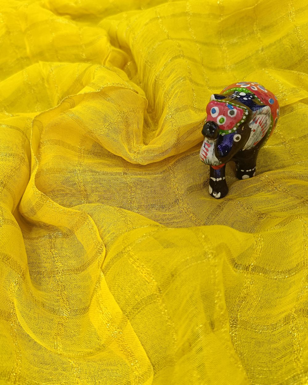 Viscose Work Yellow Colour 43 Inches Width