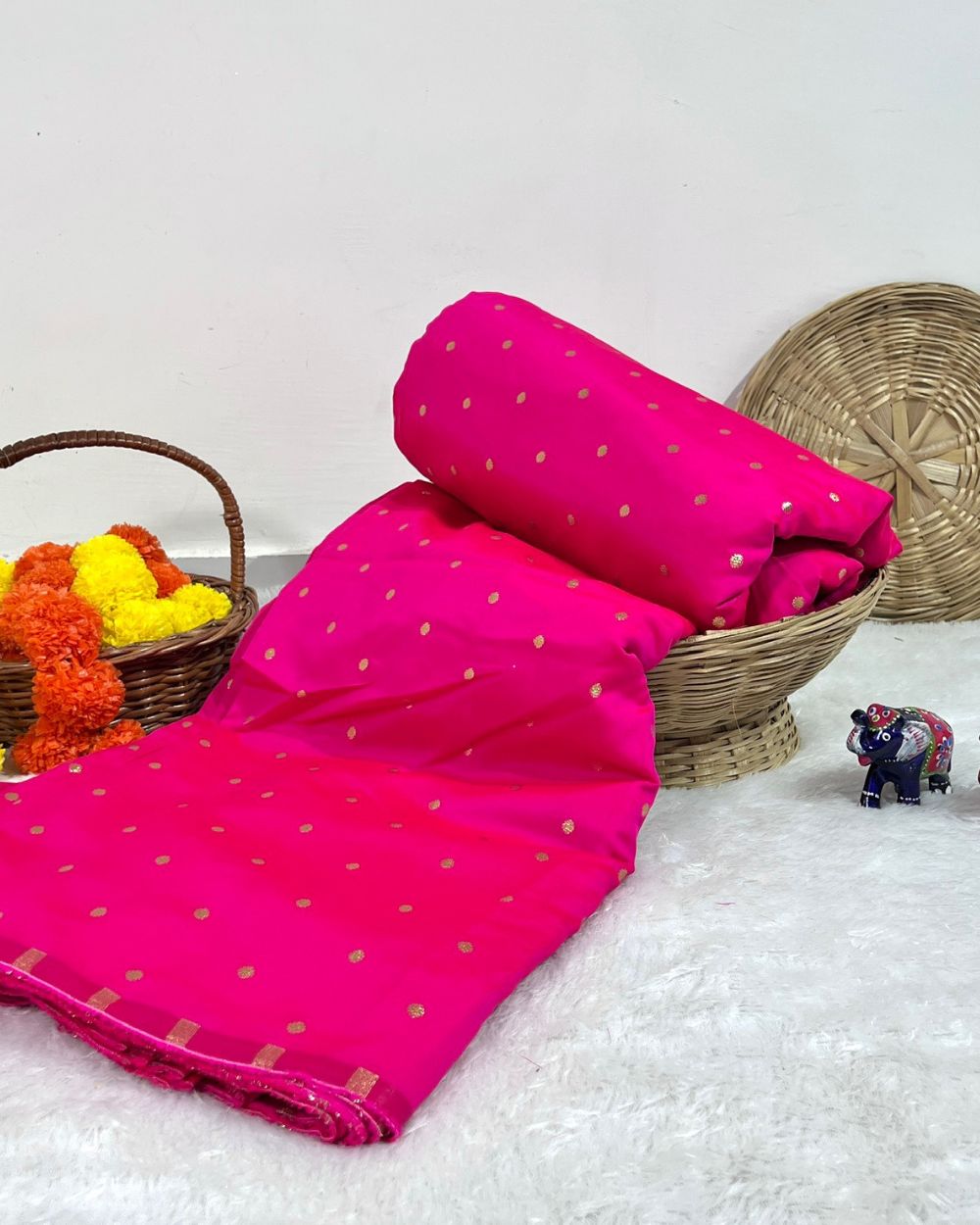 Taffeta Work Hot Pink Colour 60 Inches Width