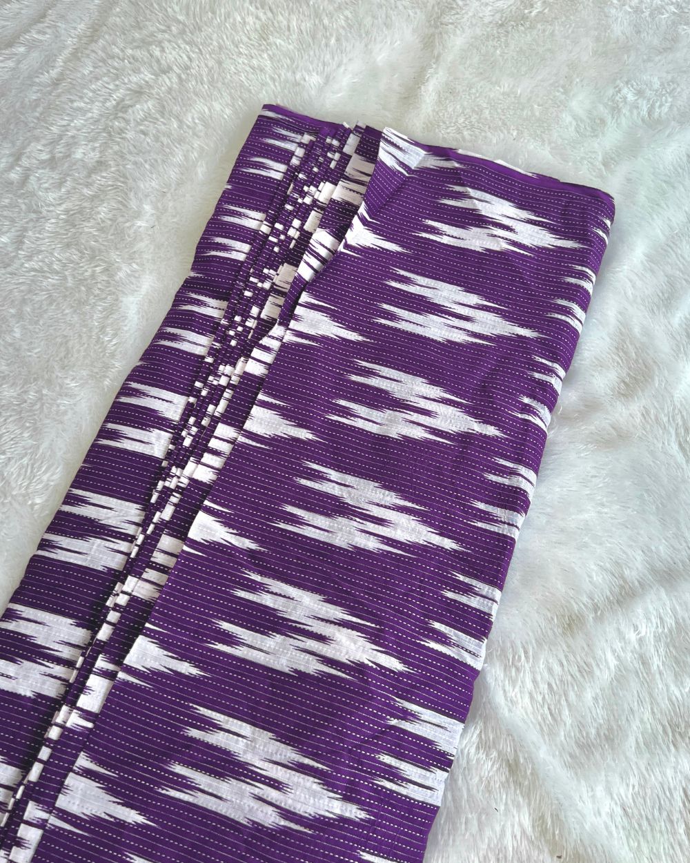 Printed Cotton Kantha Work  Purple Colour 42 Inches Width