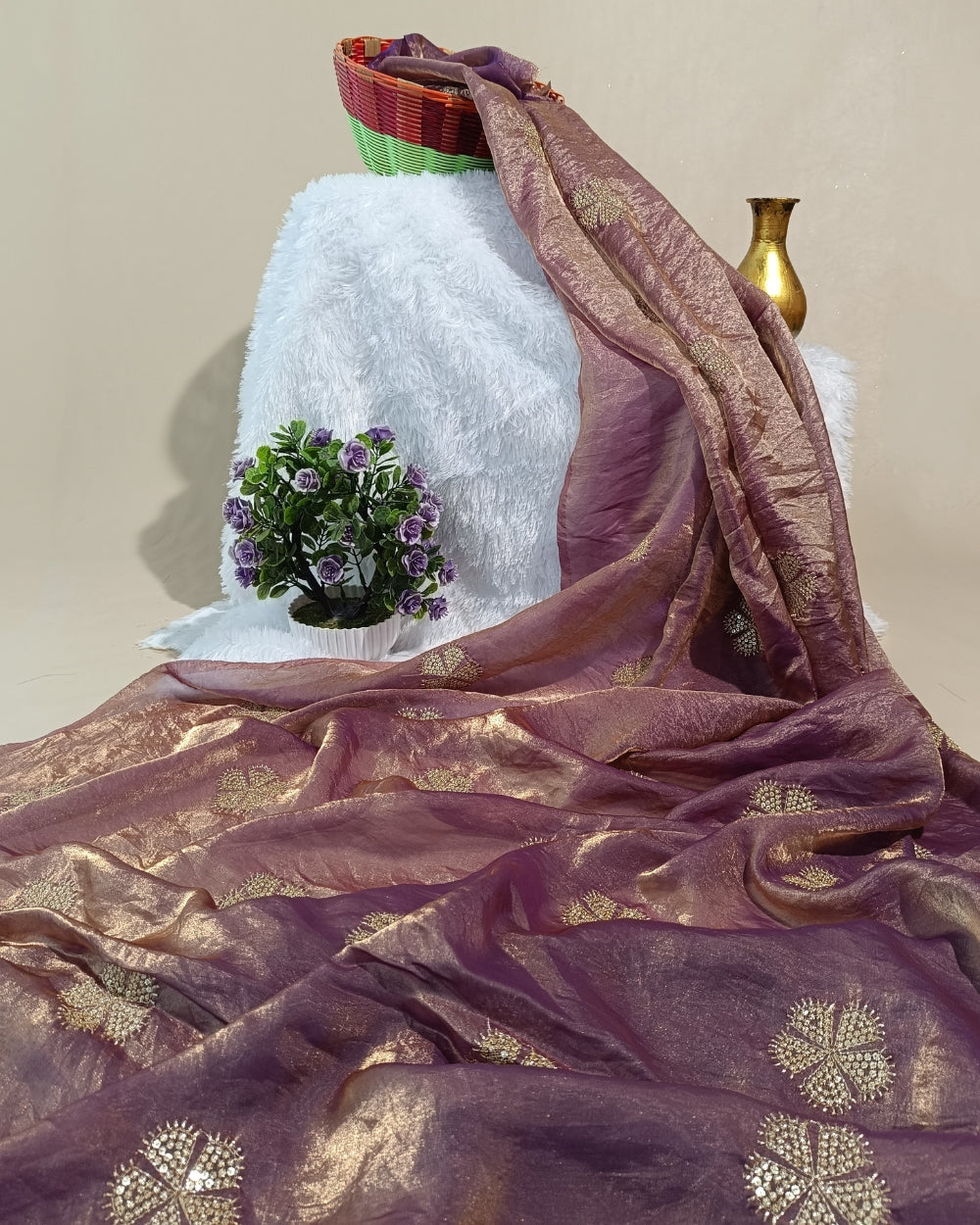 Space Silk Work Pastel Grape 46 Inches Width
