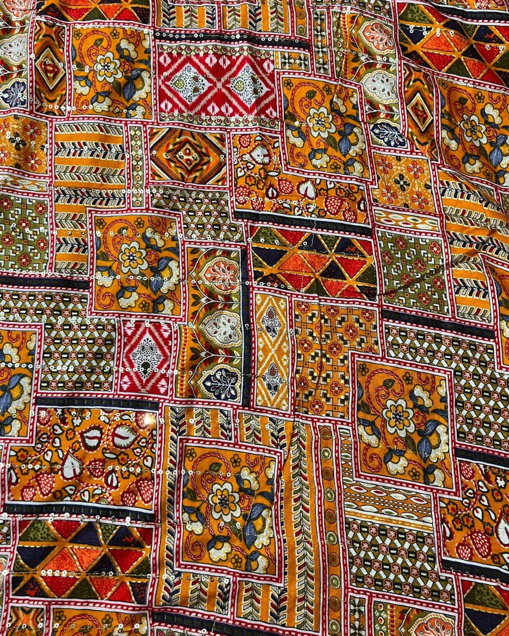 Rayon Sequin Work Multicolor 44 Inches Width