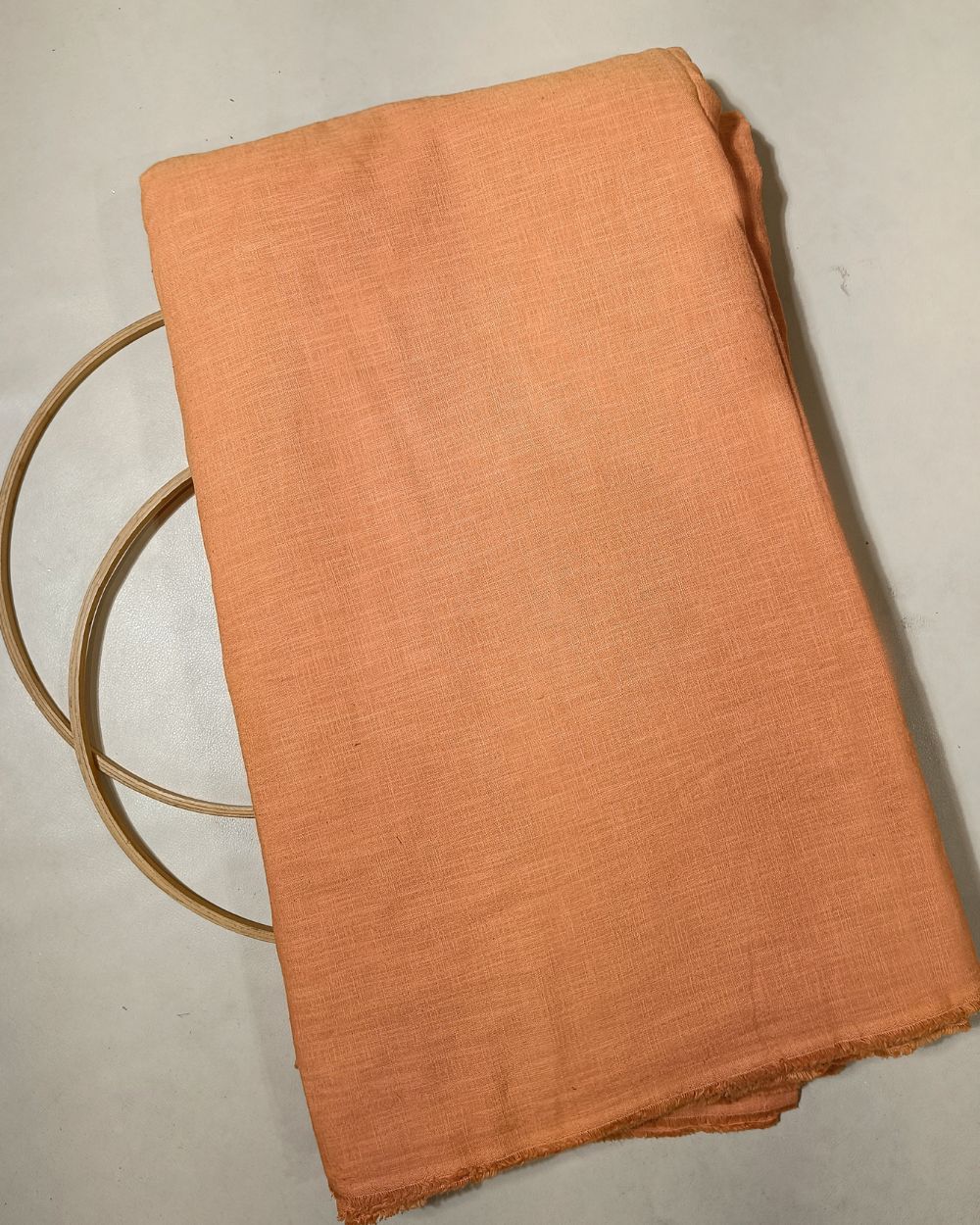 Plain Cotton Linen Peach Colour 44 Inches Width