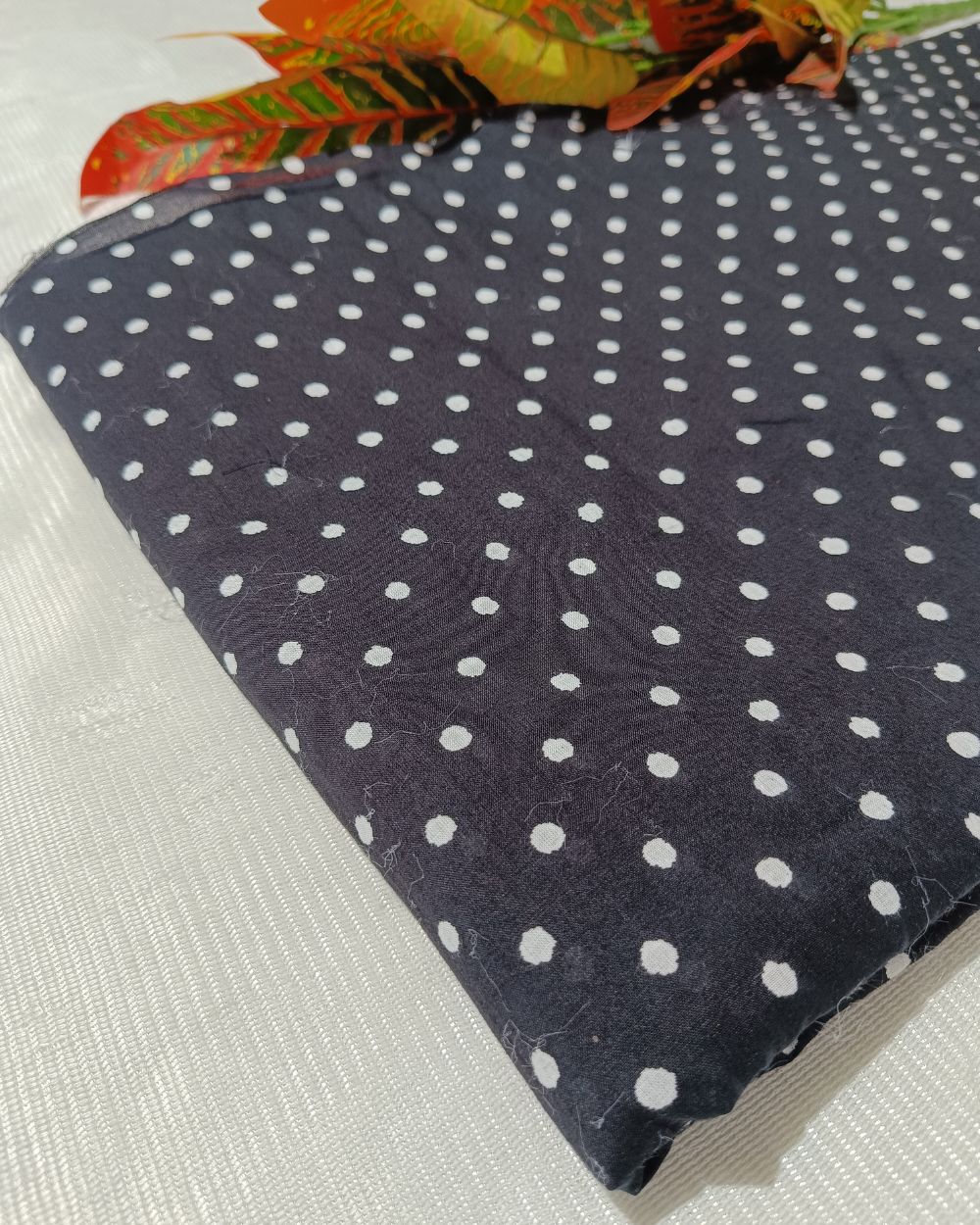 Hand Block Printed Cotton Monochrome Black Colour 42 Inches Width