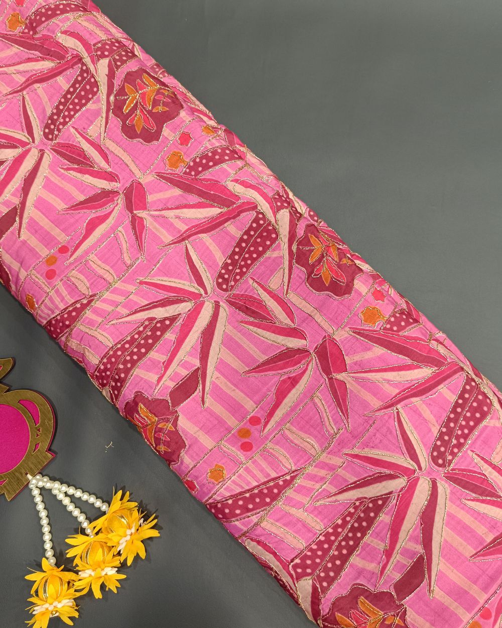 Chinnon Work Pink Colour 45 Inches Width