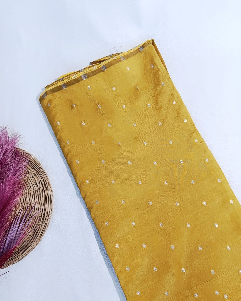 Taffeta Work Dark Mustard Yellow  Colour 60 Inches Width