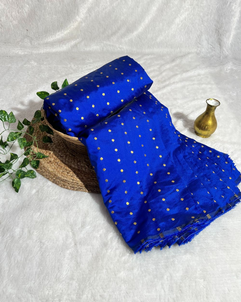 Taffeta Work Royal Blue Colour 54 Inches Width