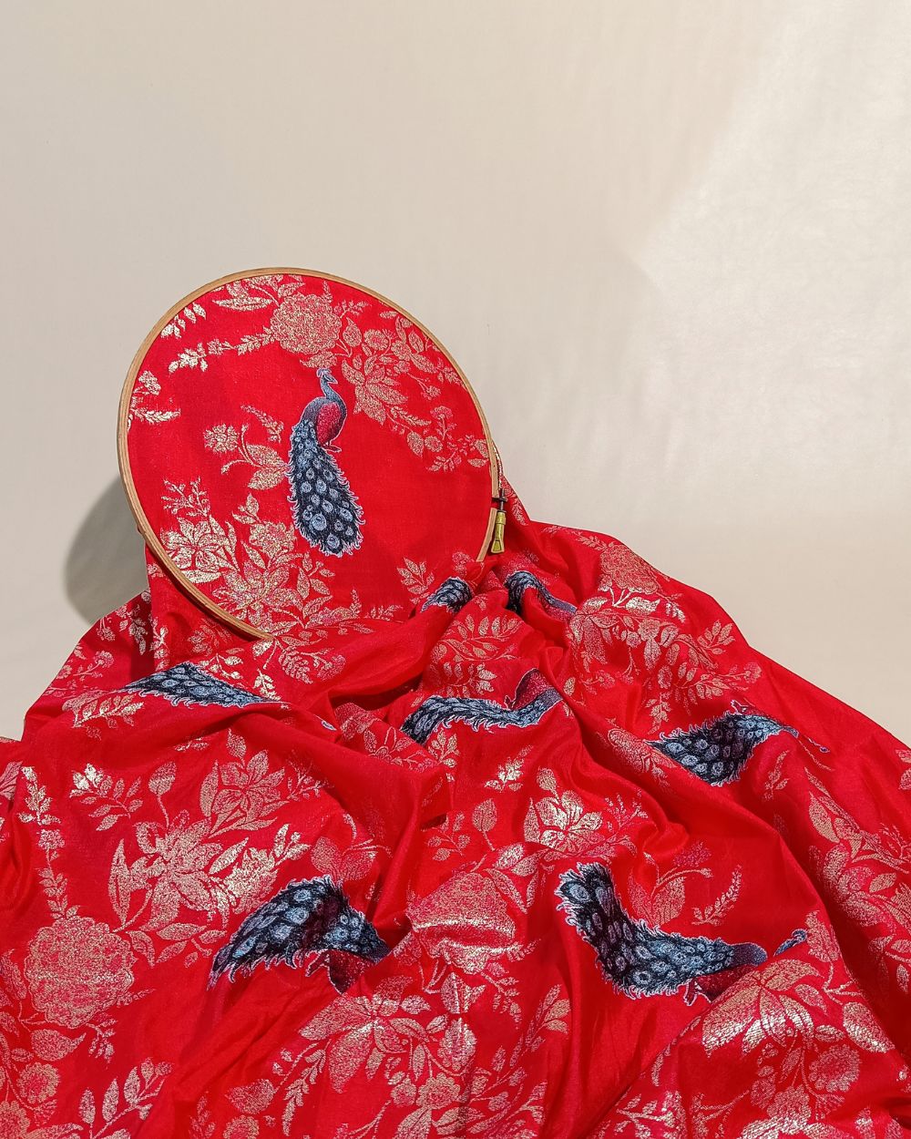Jacquard Banarasi Red Colour 42 Inches Width
