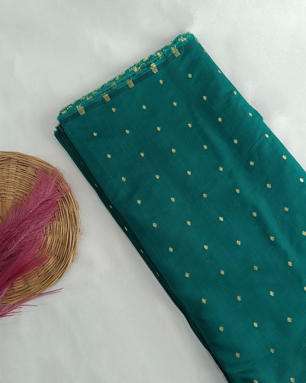 Taffeta Work Peacock Green  Colour 60 Inches Width