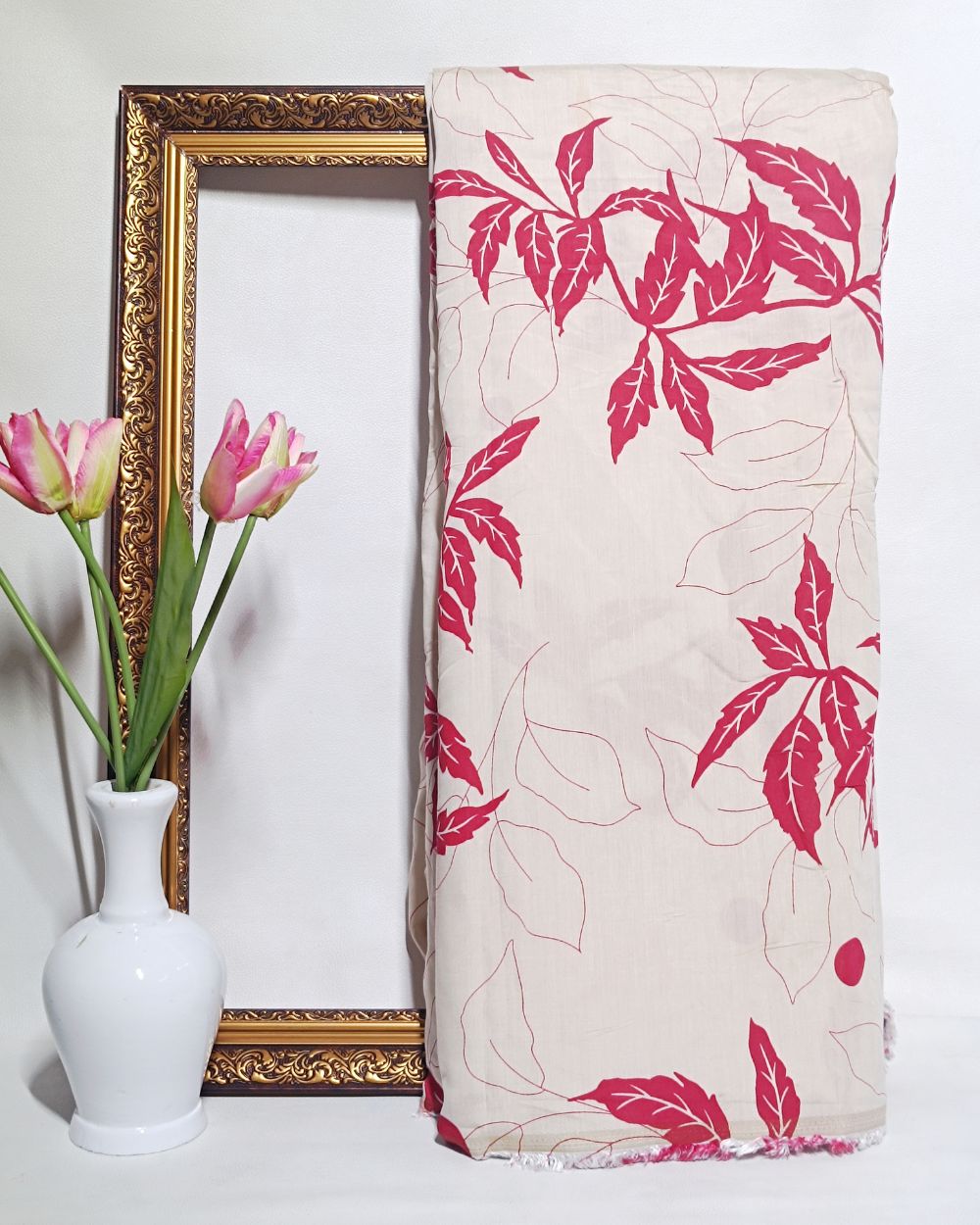 Printed Muslin Pink Colour 60 Inches Width