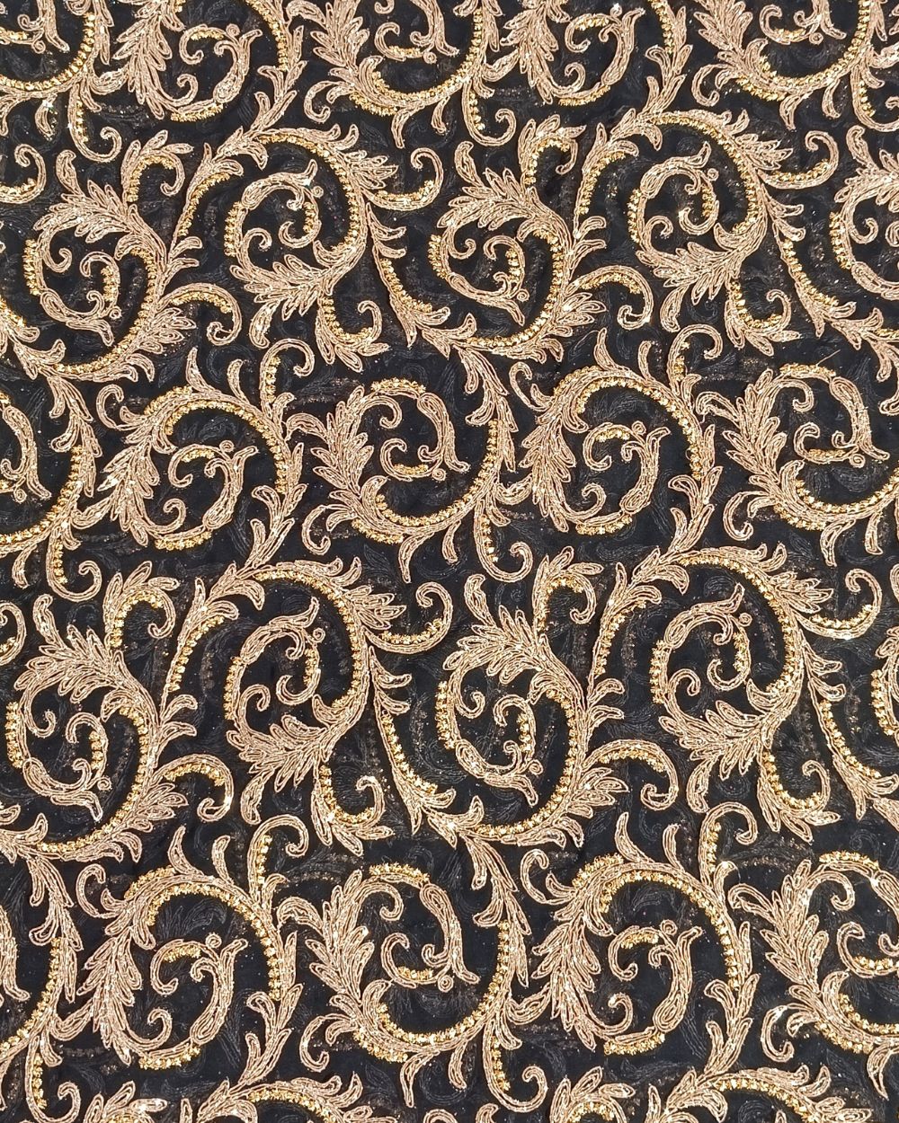 Georgette Work Black Colour 42 Inches Width