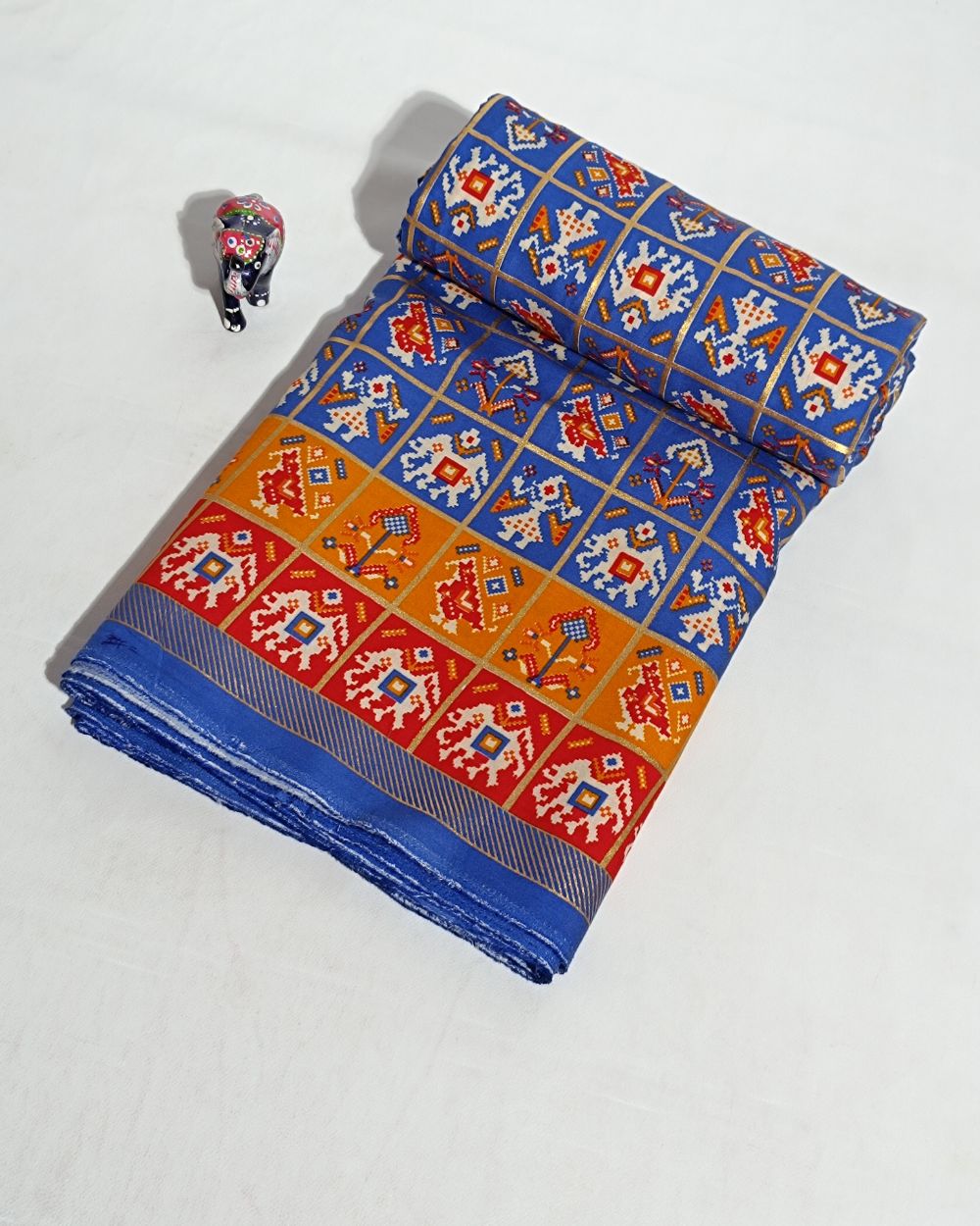 Printed Rayon Patola Blue Colour 42 Inches Width