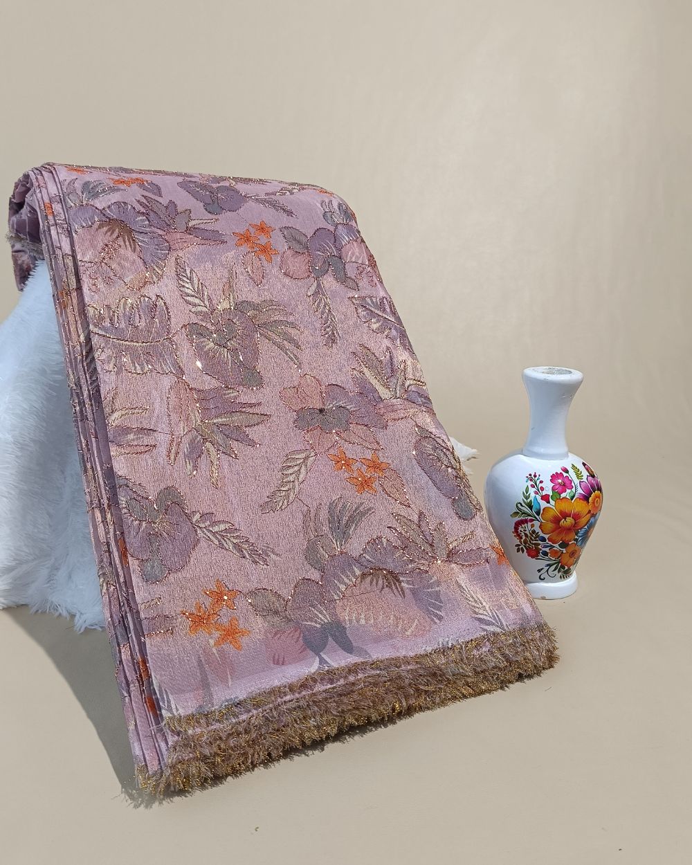 Cosmos Work Lavender Pink Colour 42 Inches Width