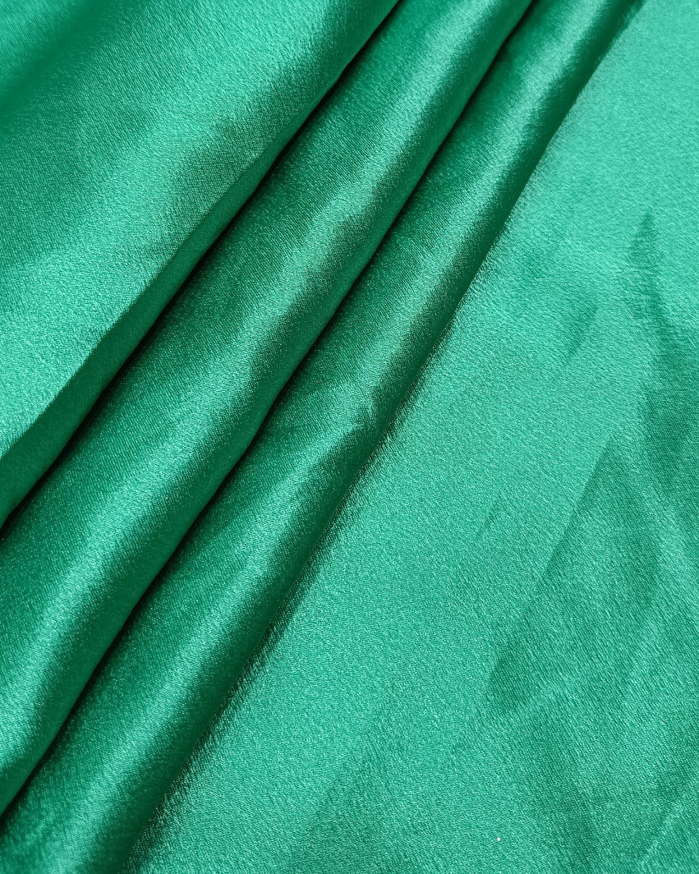 Plain German-Satin Shaded Spruce Green Colour 44 Inches Width