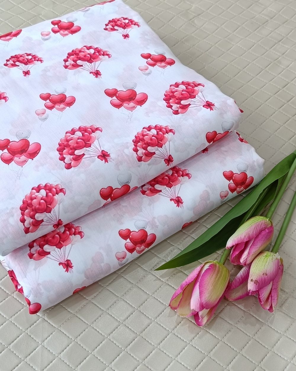 Soft Cotton with Kids Print (Baby/Nursery) White Colour 44 Inches Width