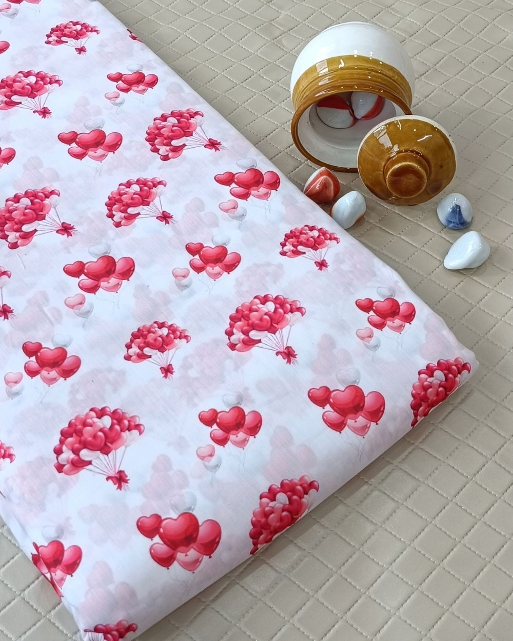Soft Cotton with Kids Print (Baby/Nursery) White Colour 44 Inches Width