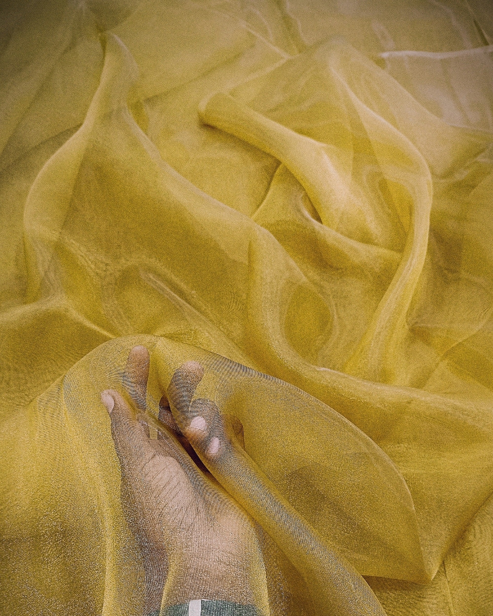 Plain Organza Mustard Yellow Colour 45 Inches Width