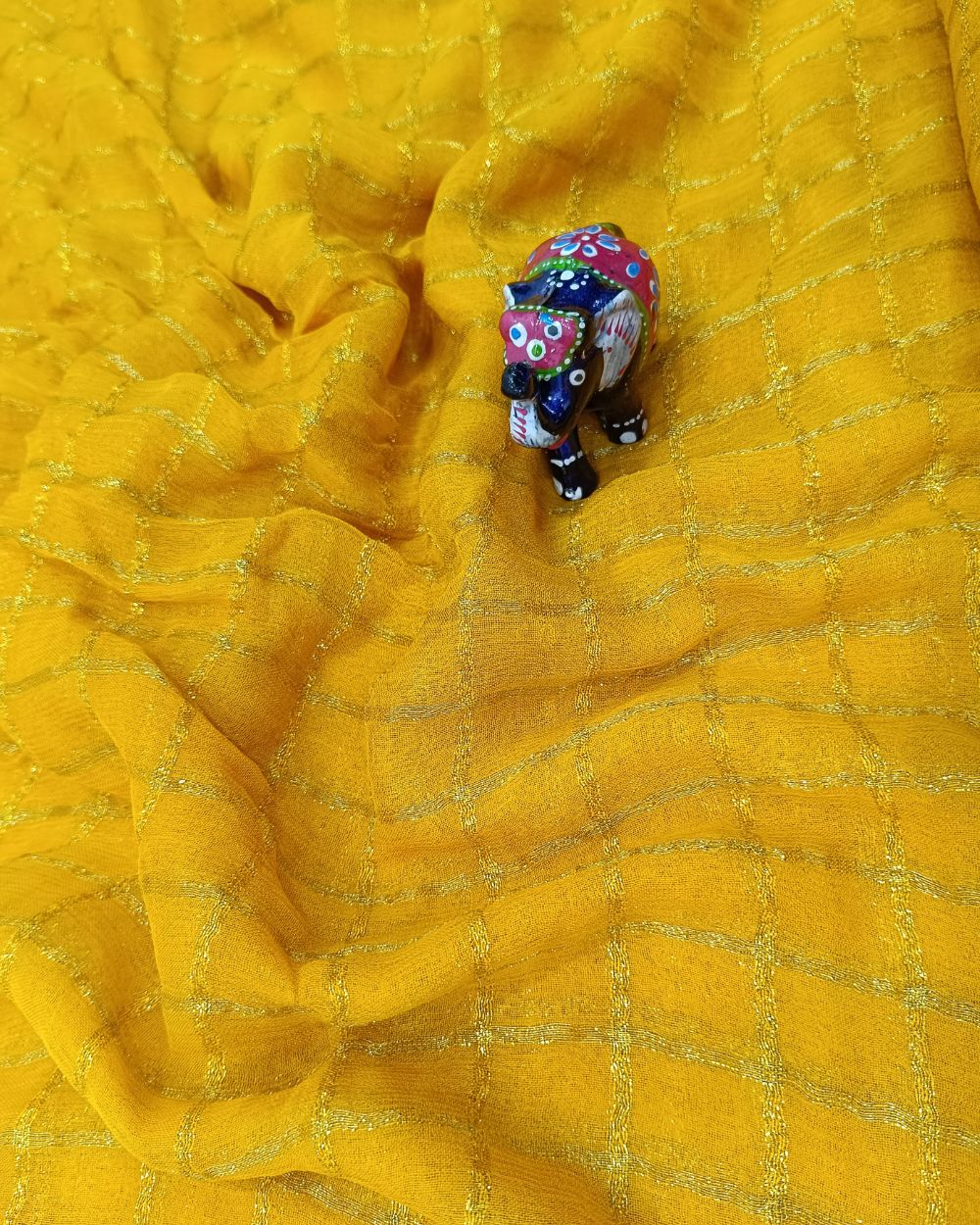 Viscose Work Mango Yellow Colour 43 Inches Width