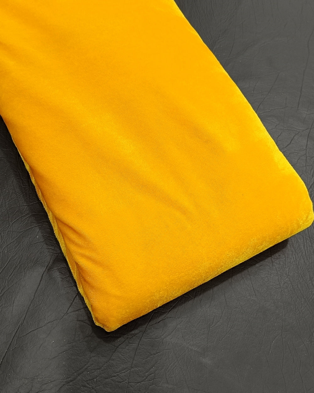 Plain Velvet Turmeric Yellow Colour 60 Inches Width