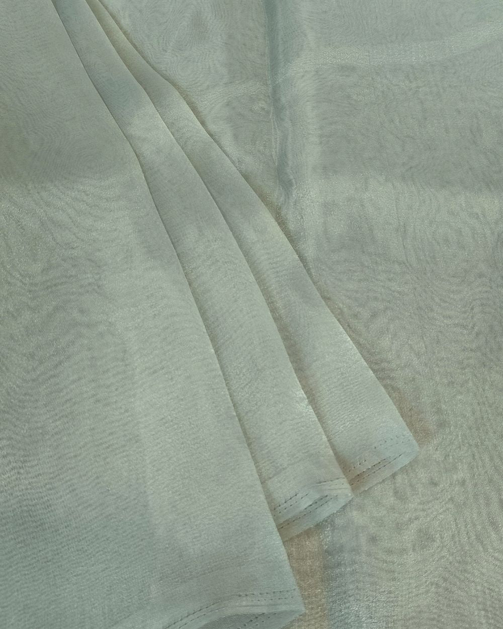 Plain Organza Spruce Stone Blue Colour 45 Inches Width
