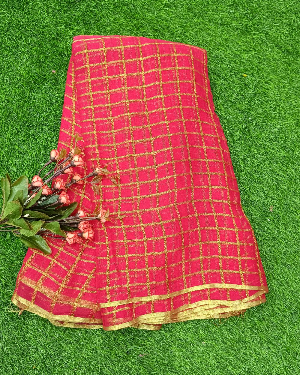 Viscose Work Rani Pink Colour 43 Inches Width