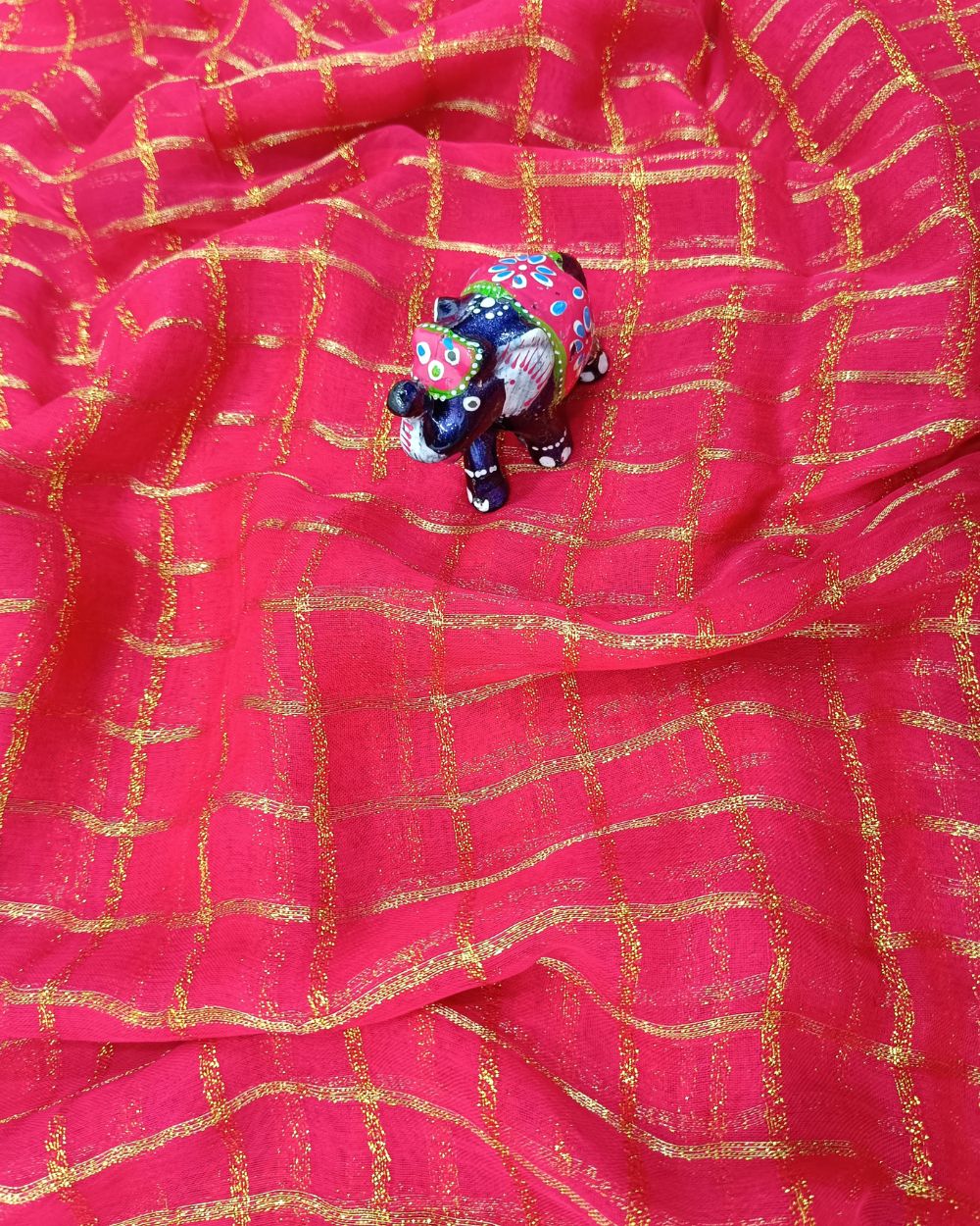 Viscose Work Rani Pink Colour 43 Inches Width