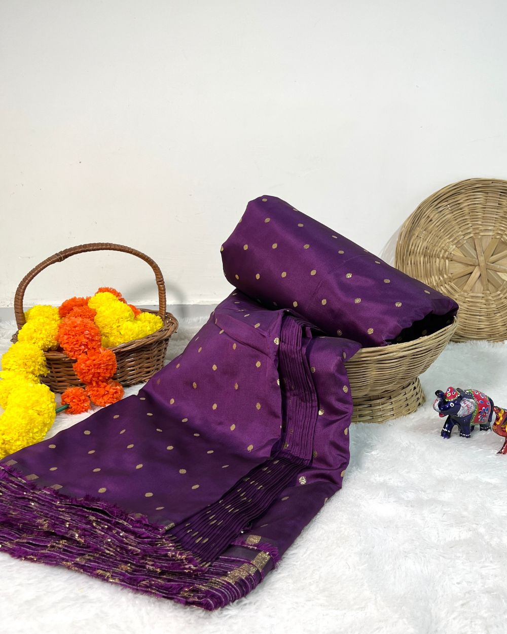 Taffeta Work Purple Colour 60 Inches Width