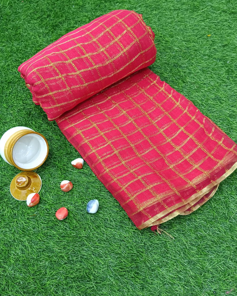Viscose Work Rani Pink Colour 43 Inches Width
