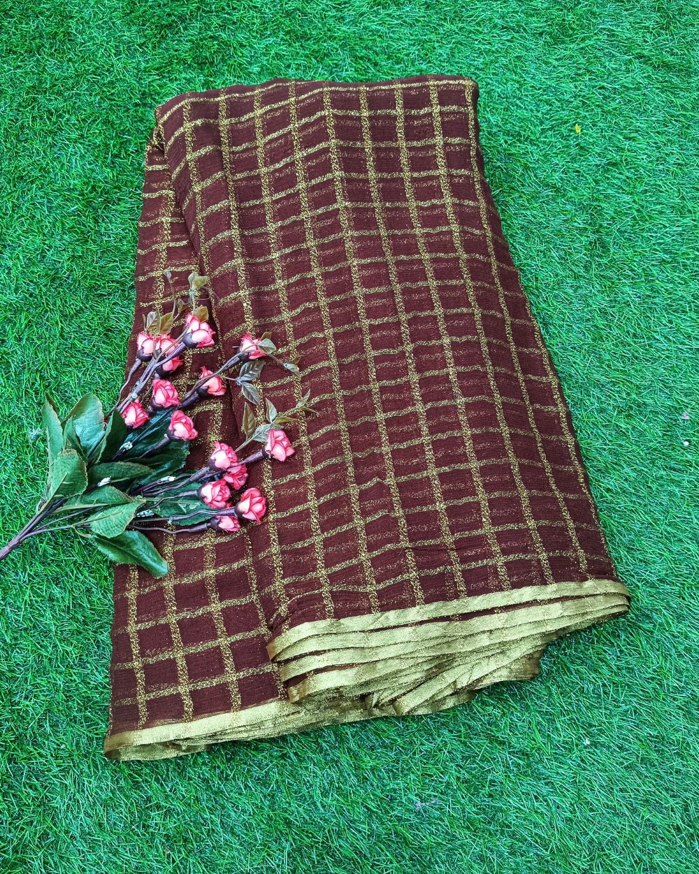Viscose Work Brown Colour 43 Inches Width