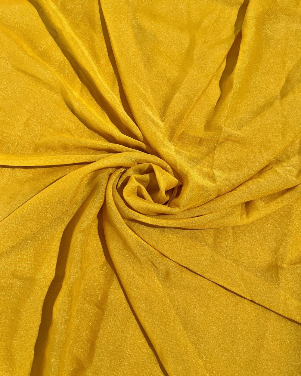 Plain Star Georgette Yellow Classic Colour 44 Inches Width