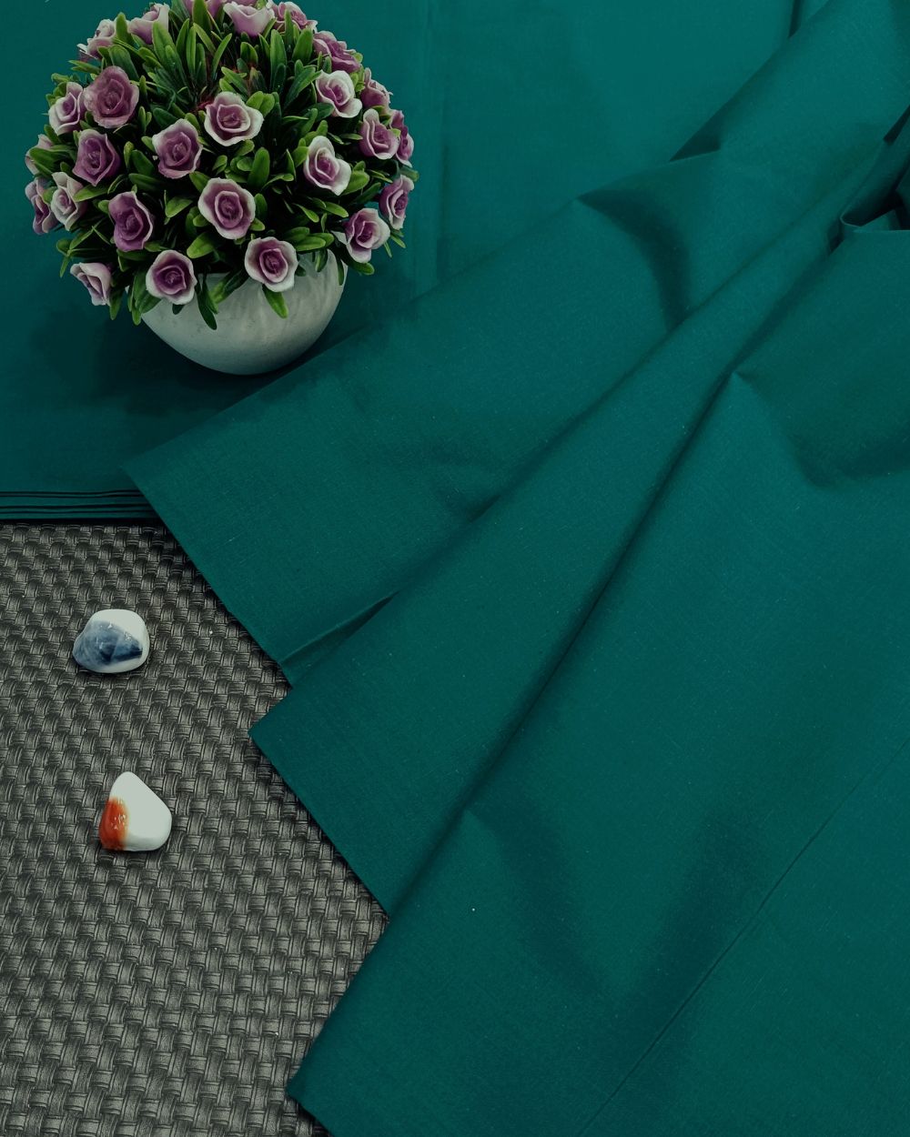 Plain Poplin-Cotton Rama Green Colour 42 Inches Width