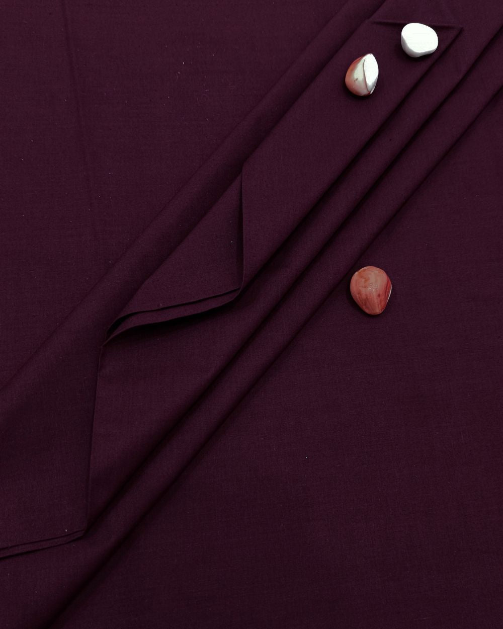 Plain Poplin-Cotton Dark Wine Colour 42 Inches Width