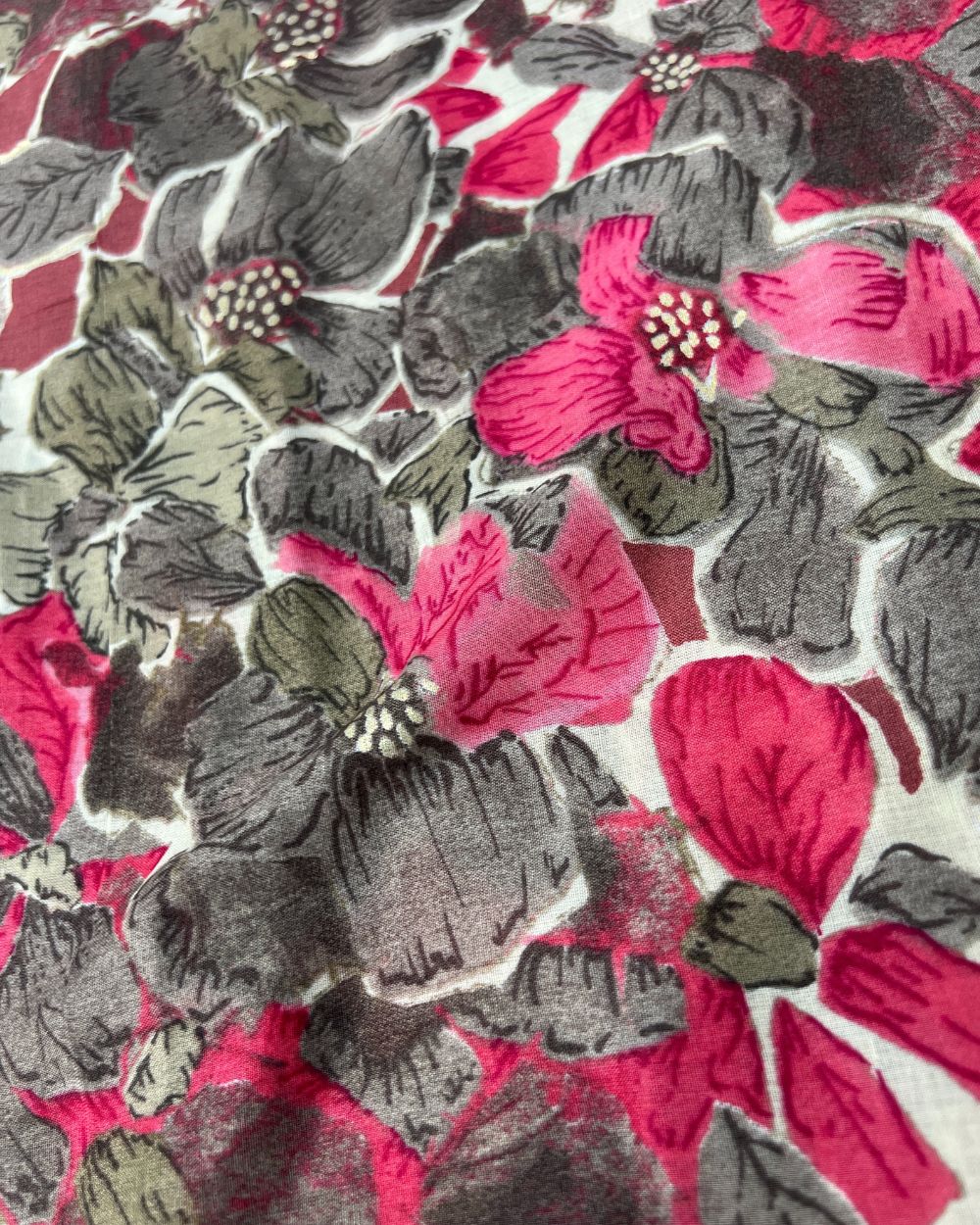 Printed Cotton (Foil) Pink Colour 44 Inches Width
