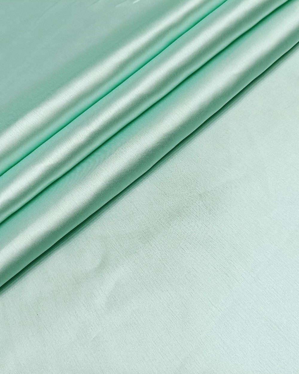 Plain Japan Satin Fresh Mint Green Colour 42 Inches Width