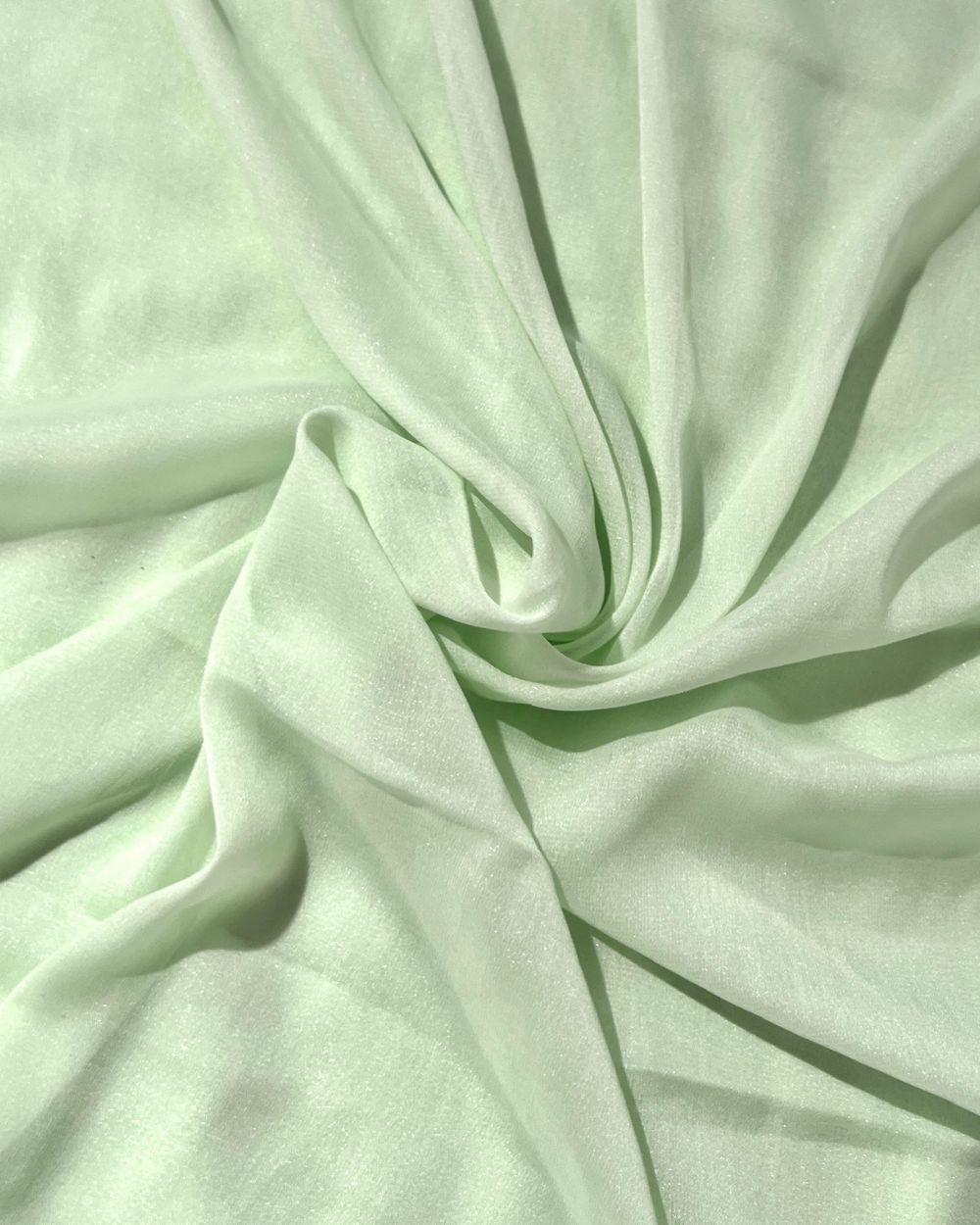 Plain Star Georgette Light Pista Green Colour 44 Inches Width