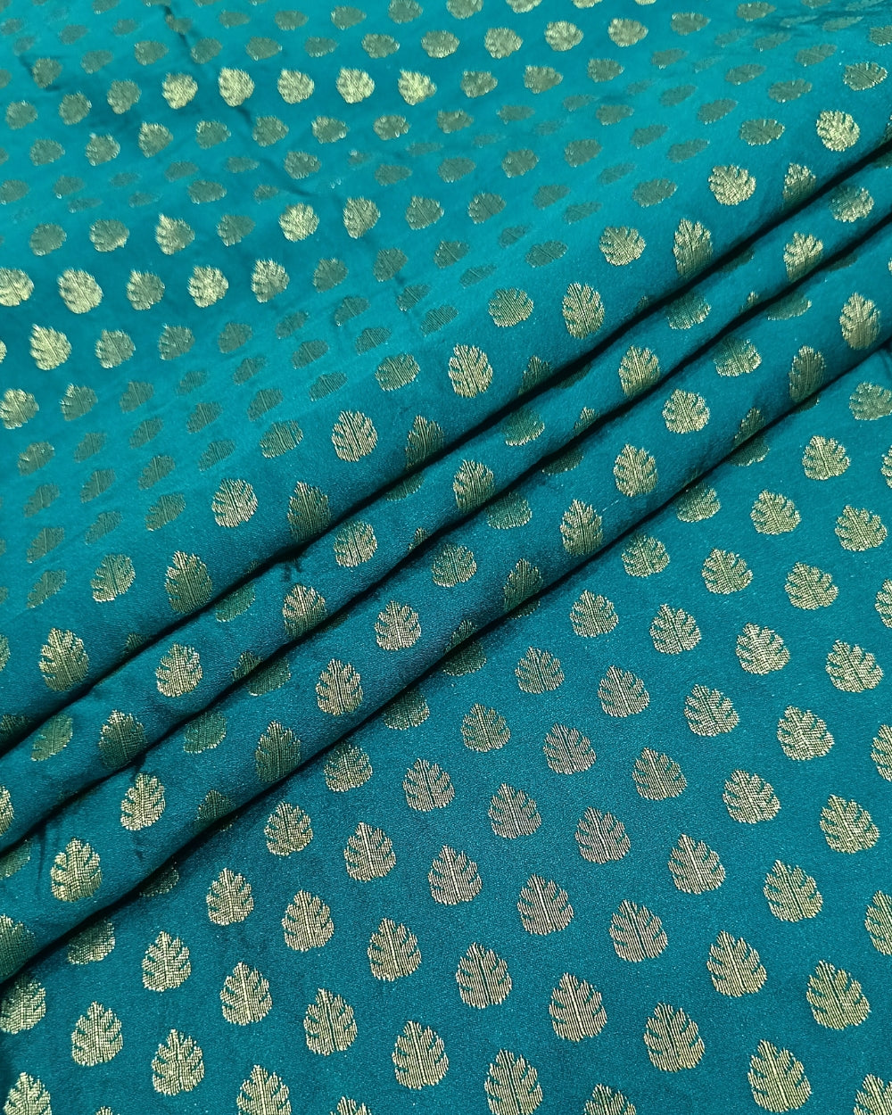 Banarasi Peacock Green(Morpankhi) Colour 43 Inches Width