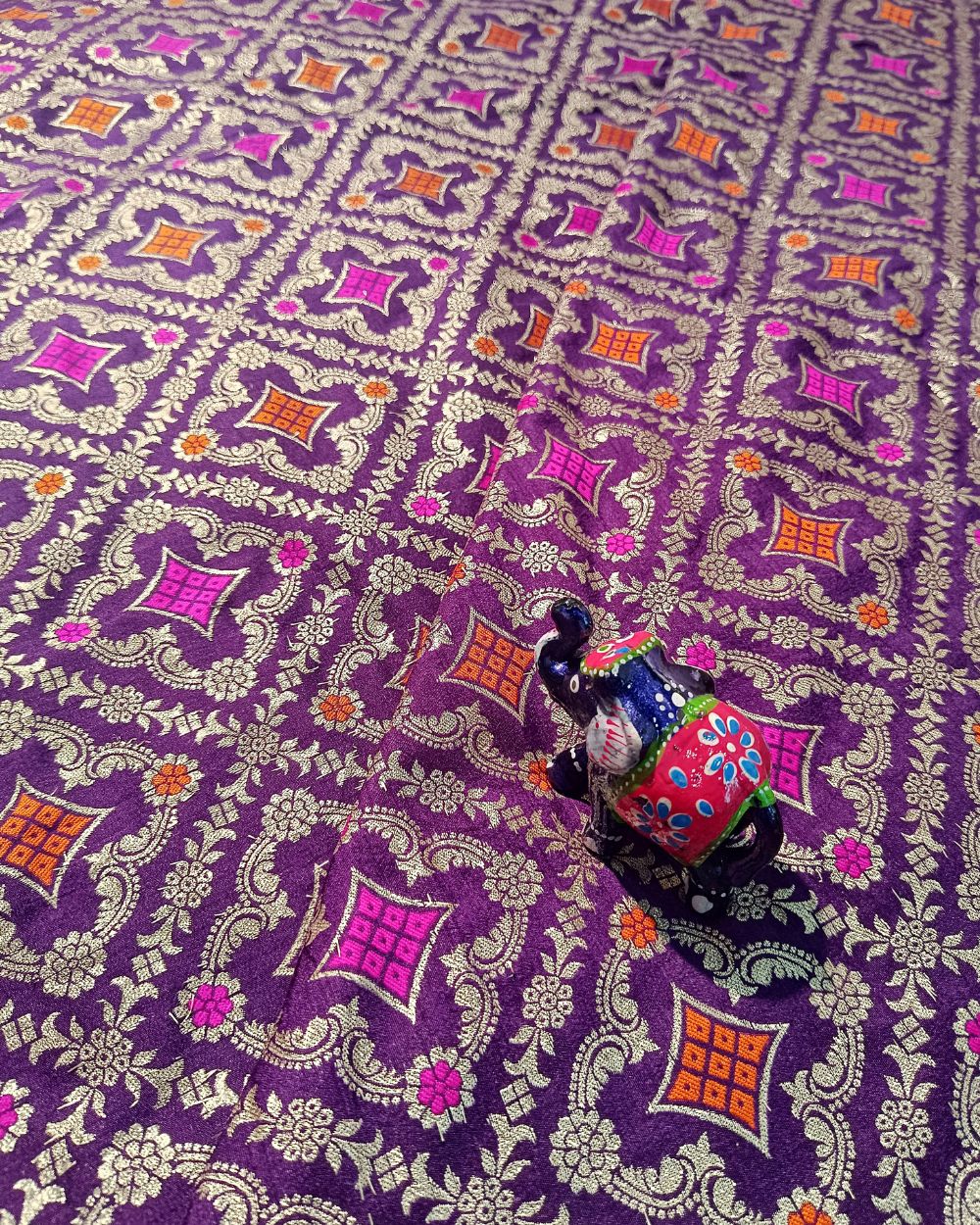 Jacquard Brocade Purple Colour 42 Inches Width