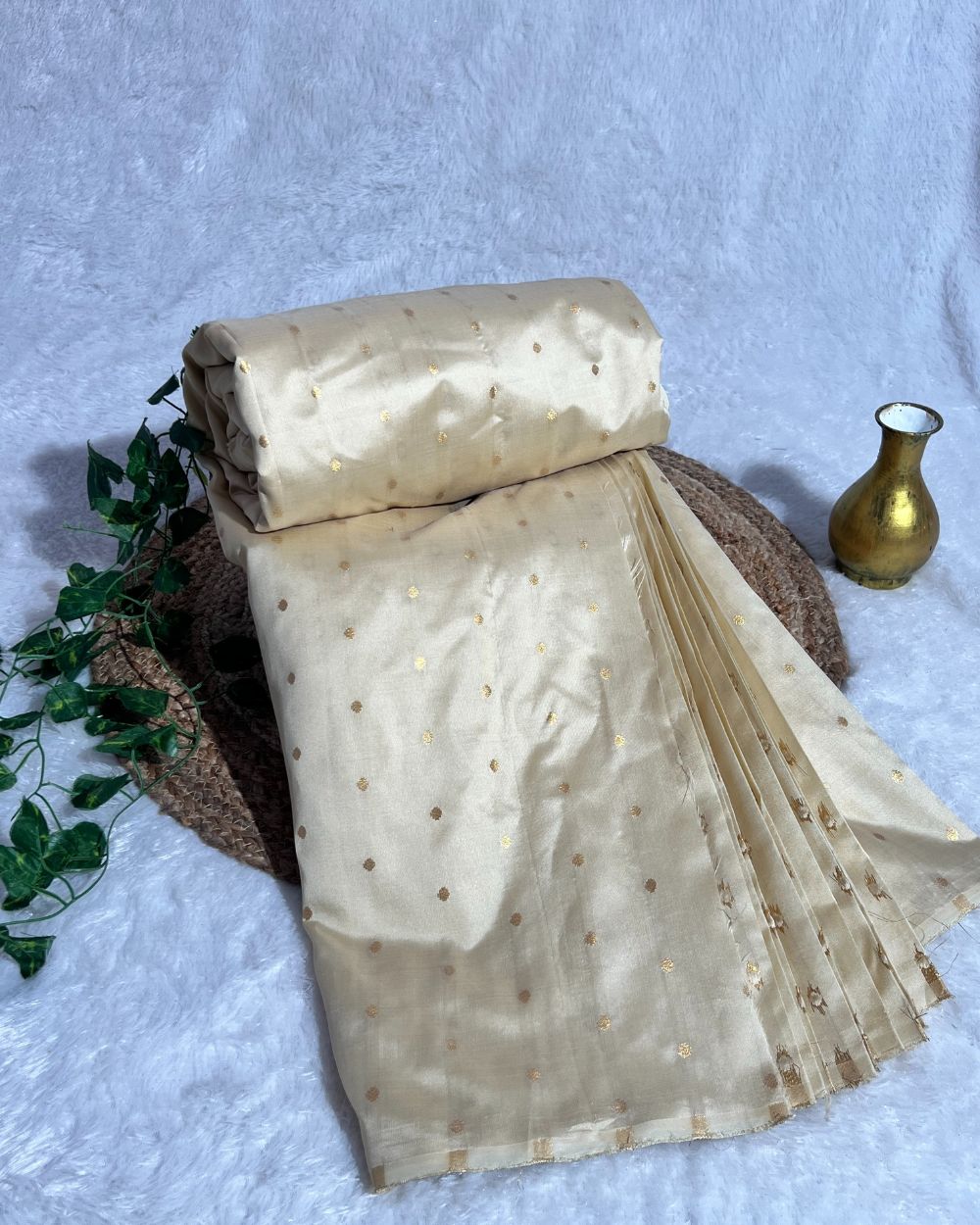 Taffeta Work Golden Colour 54 Inches Width