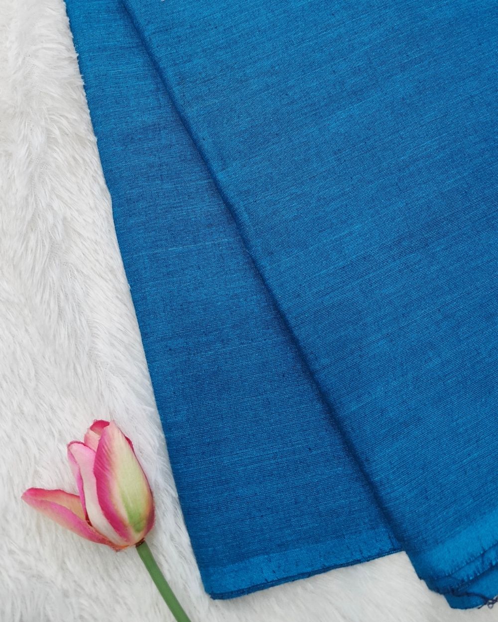 Plain Khadi Cotton Fabric Kerosene Colour 45 Inches Width