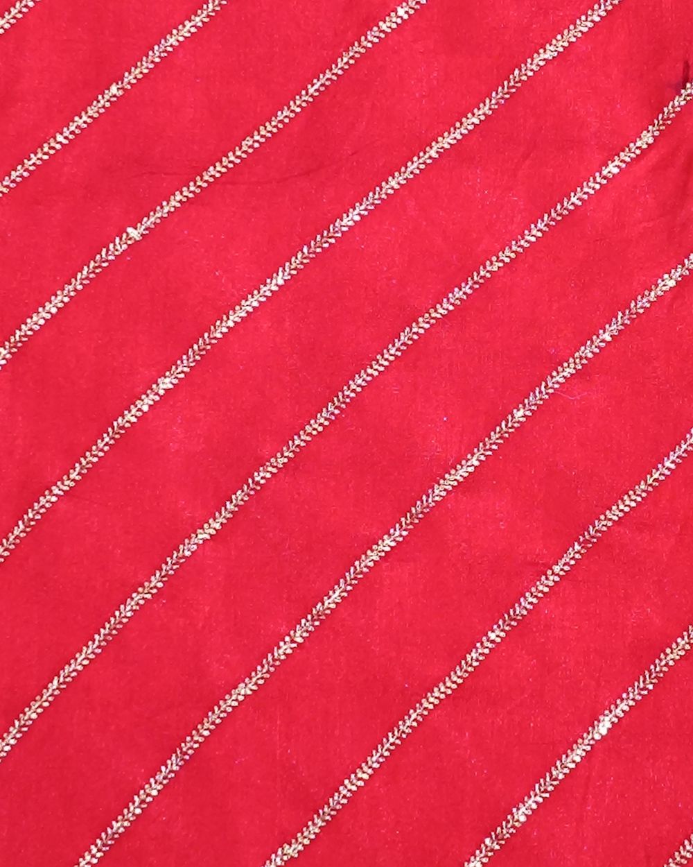 Vichitra Silk Work Red Colour 44 Inches Width