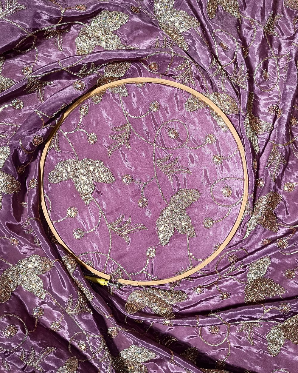 Premium French Work Purple Colour 44 Inches Width